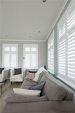 Basswood Plantation Shutters for Windows – Horizontal Opening